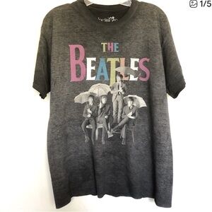 The Beatles Umbrellas Band Vintage Destroyed t shirt